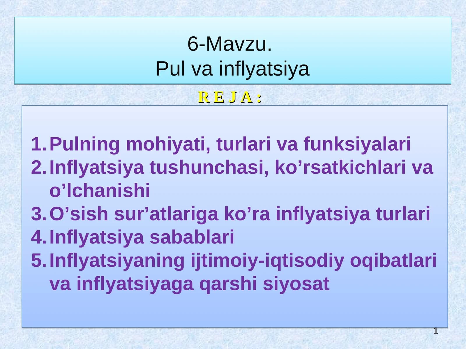 Inflyatsiya (Inflation)