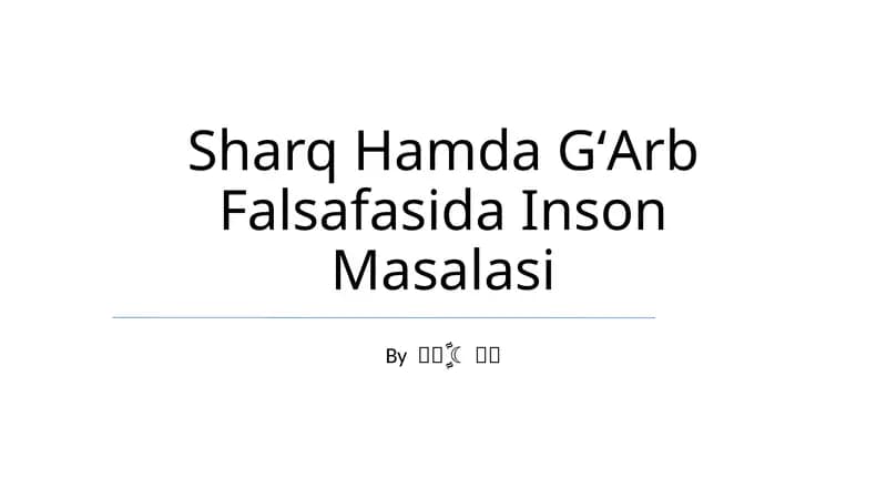 Inson tabiatini tushunish