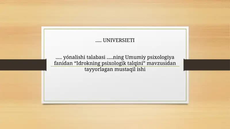 Idrokning Psixologik Talqini
