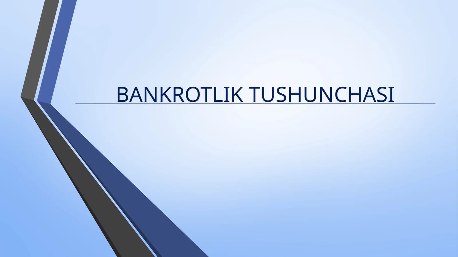 BANKROTLIK TUSHUNCHASI