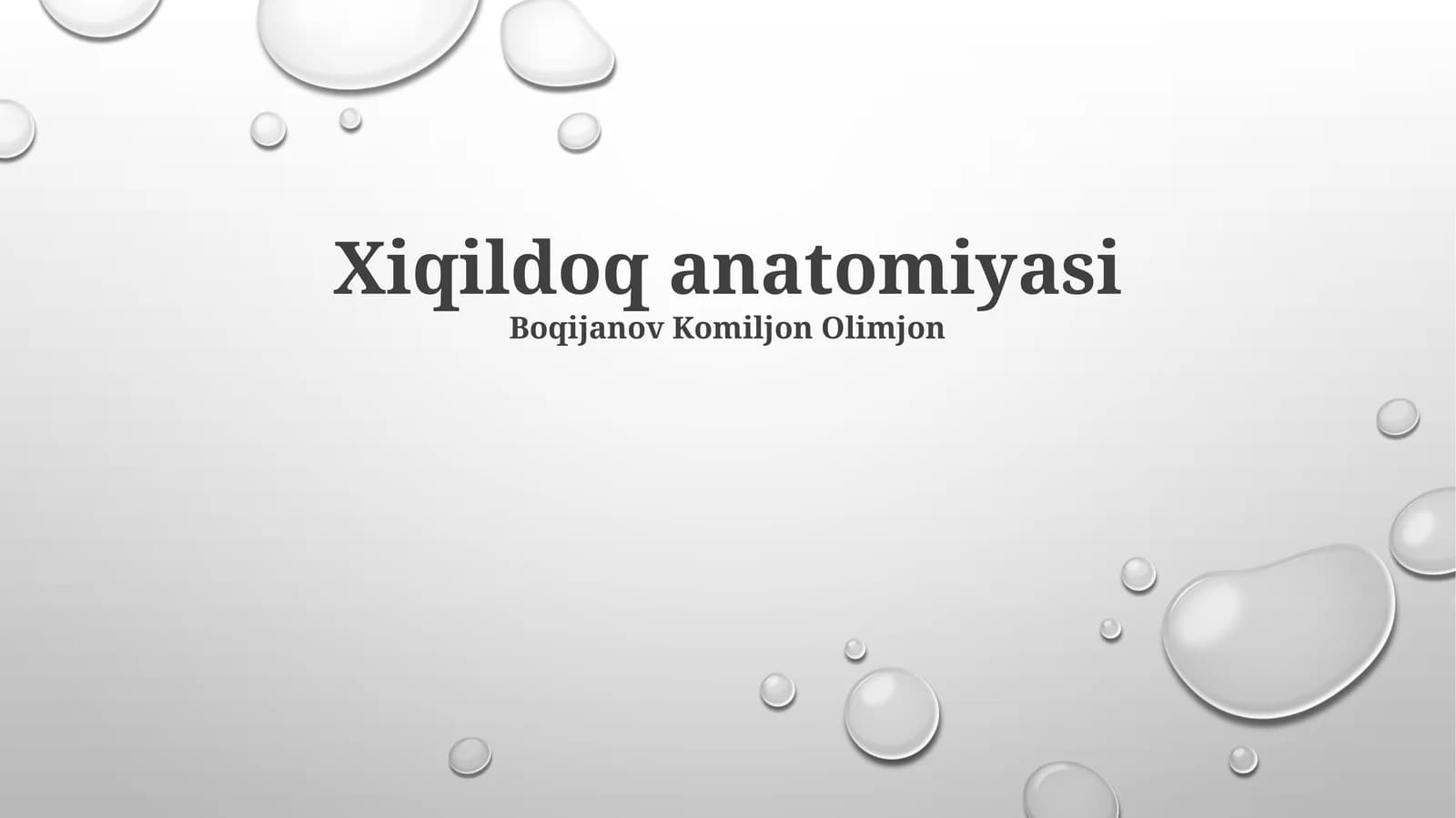 Xiqildoq anatomiyasi