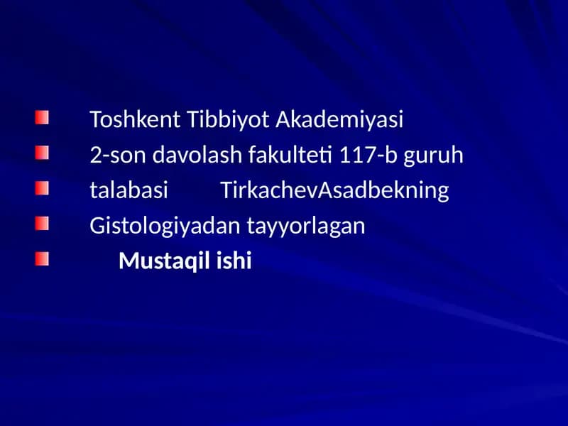 Gistologiya kurs ishi