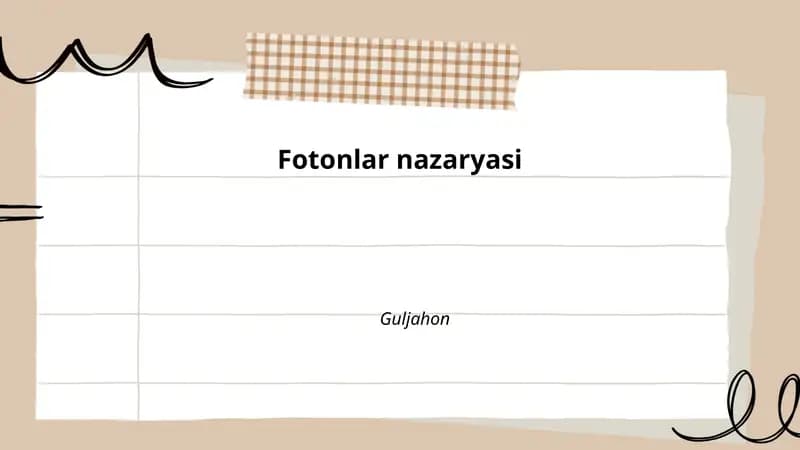 Fotonlar nazaryasi