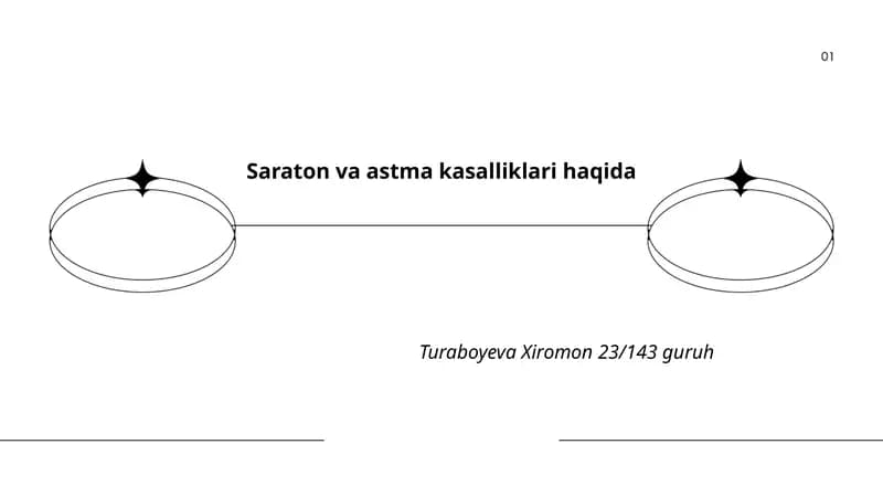 Saratoni va astma kasalliklari haqida