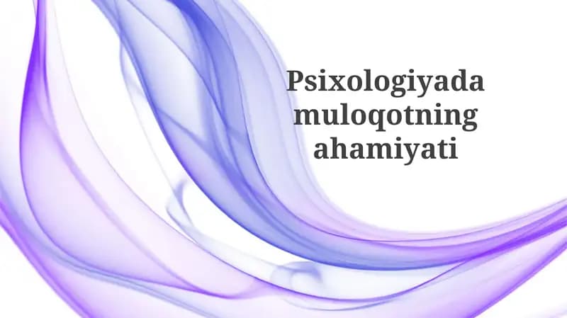 Psixologiyadamuloqotningahamiyati