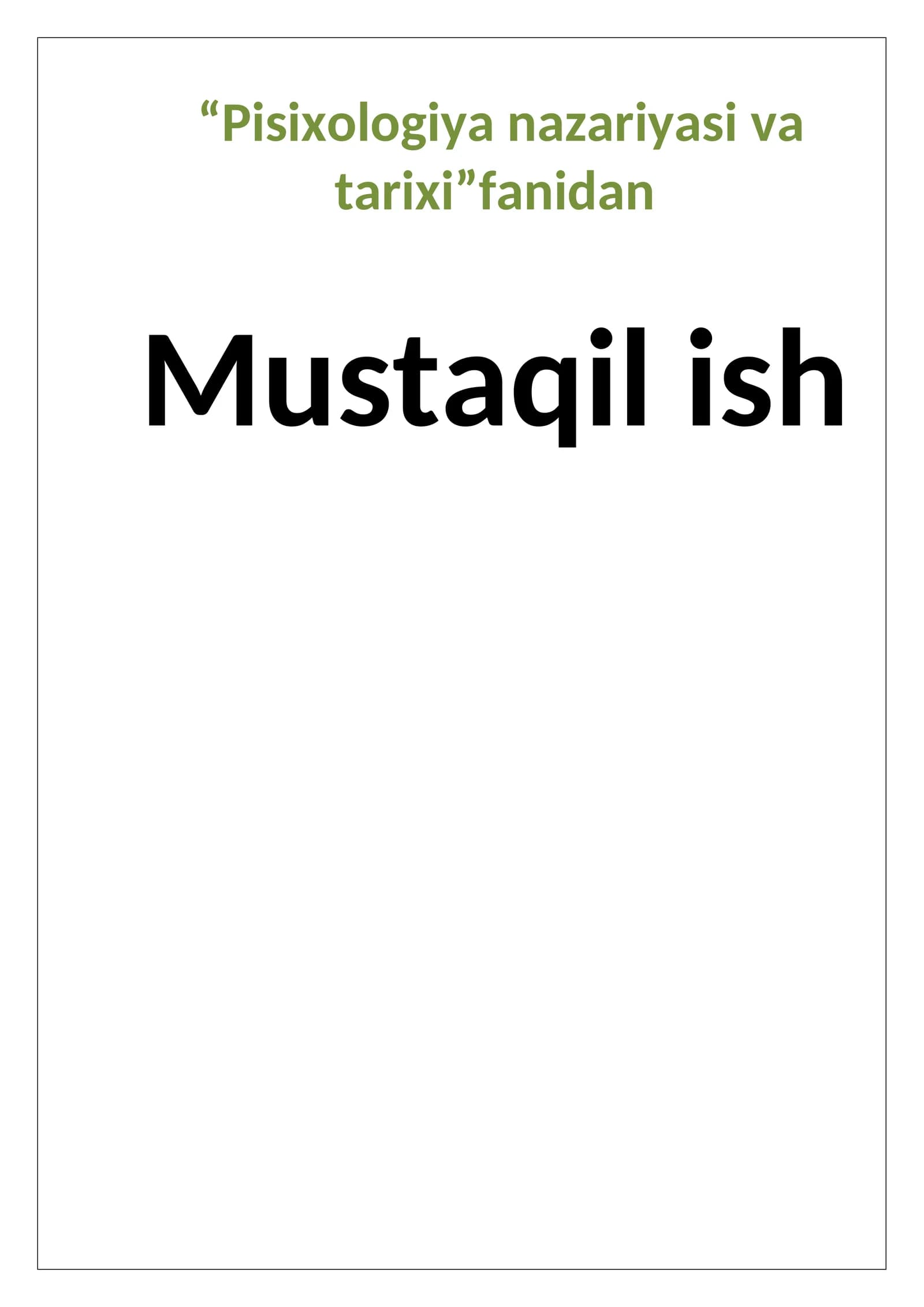 Kuzatish va eksperiment metodlar.