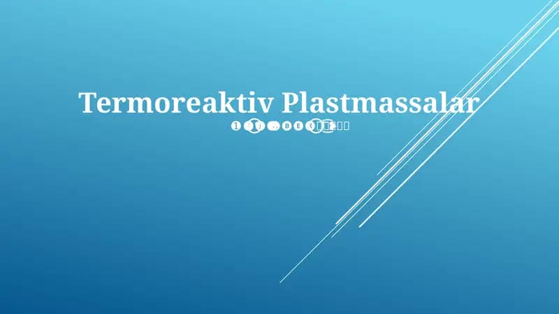 Termoreaktiv Plastmassalar