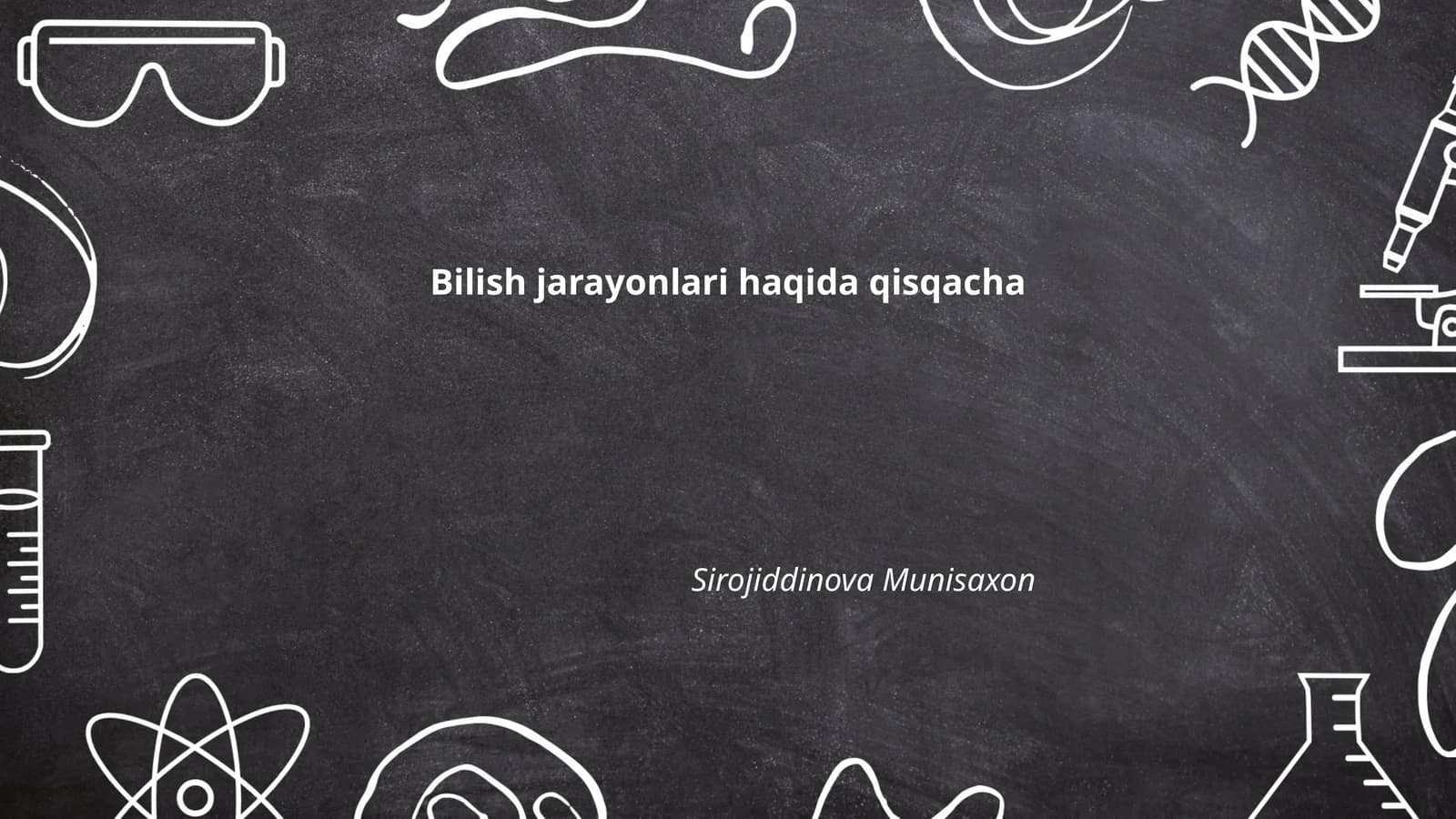 Bilish jarayonlari haqida qisqacha