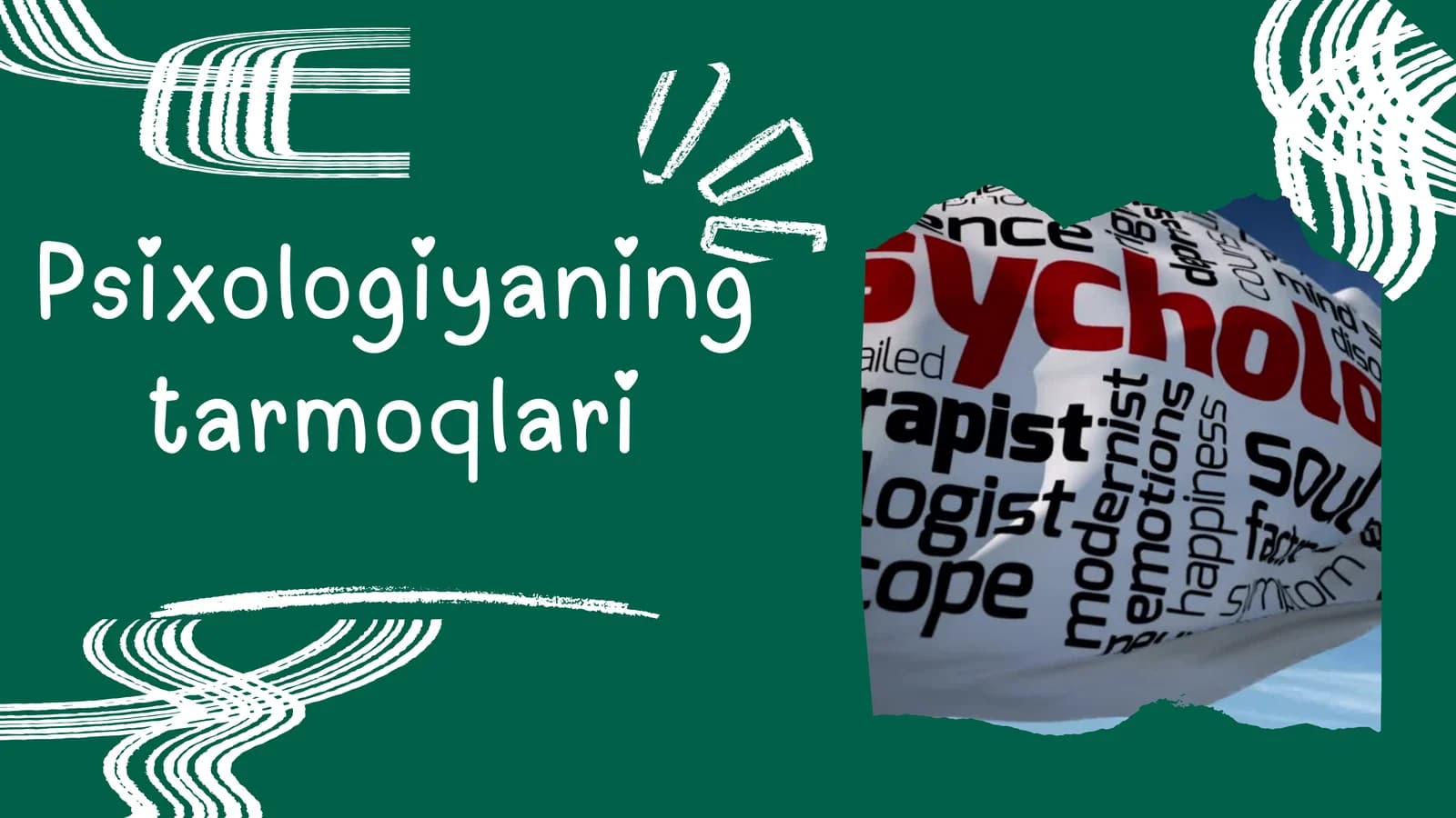 Psixologiyaning tarmoqlari
