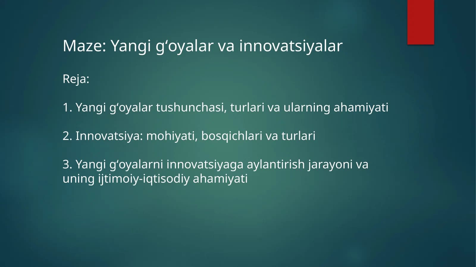 Maze: Yangigʻoyalar va innovatsiyalar