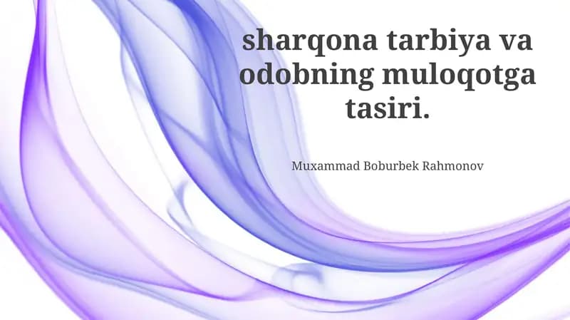 Madaniy Nuanslar va Muloqot Uslublari