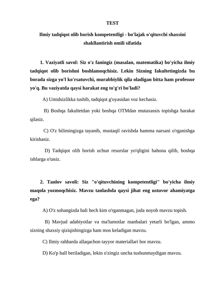 Ilmiy tadqiqot olib borish kompetentligi