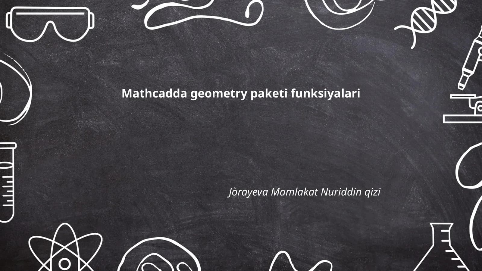 Mathcadda geometry paketi funksiyalari