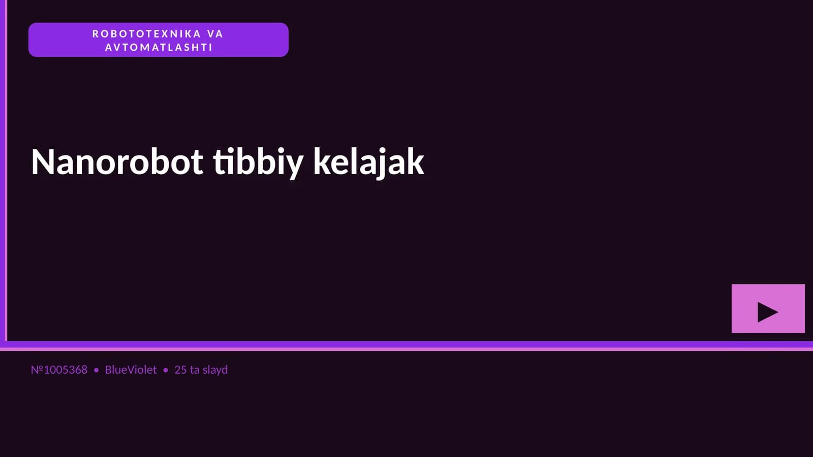Nanorobot tibbiy kelajak