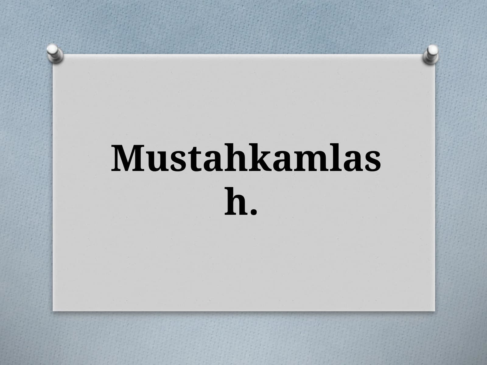 Yangimavzuni mustahkamlash