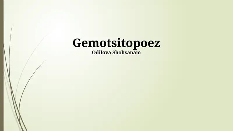 Gemotsitopoez