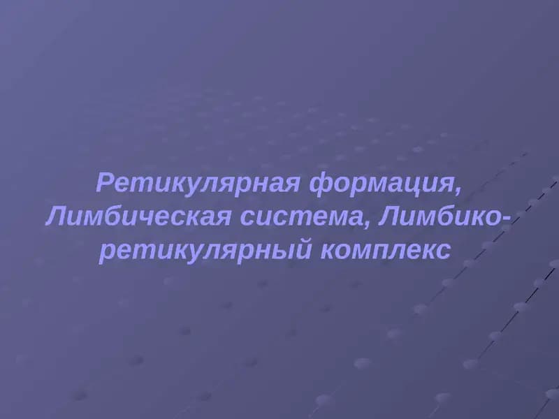 Ретикулярная формация