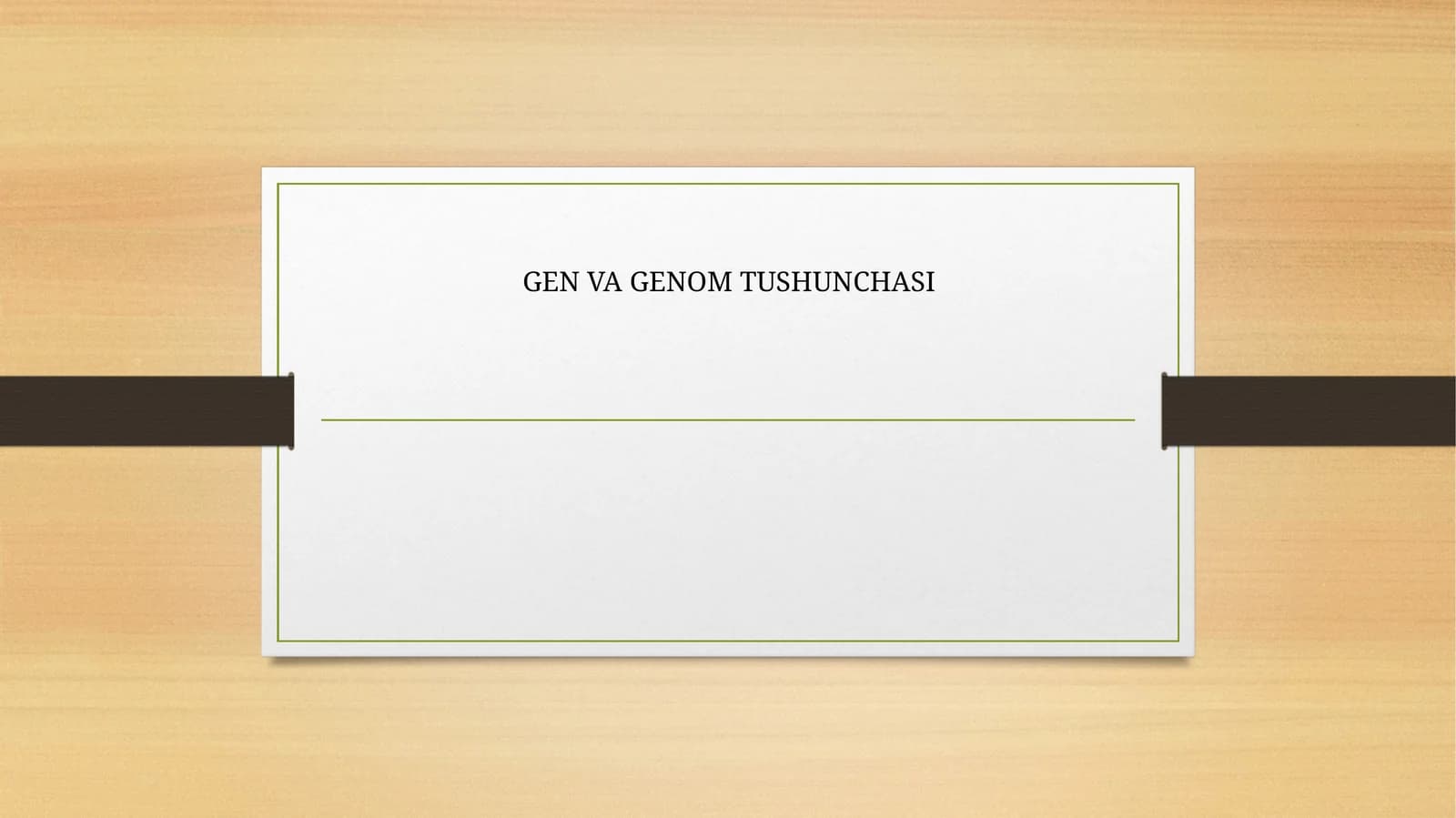 Gen va genom tushunchasi