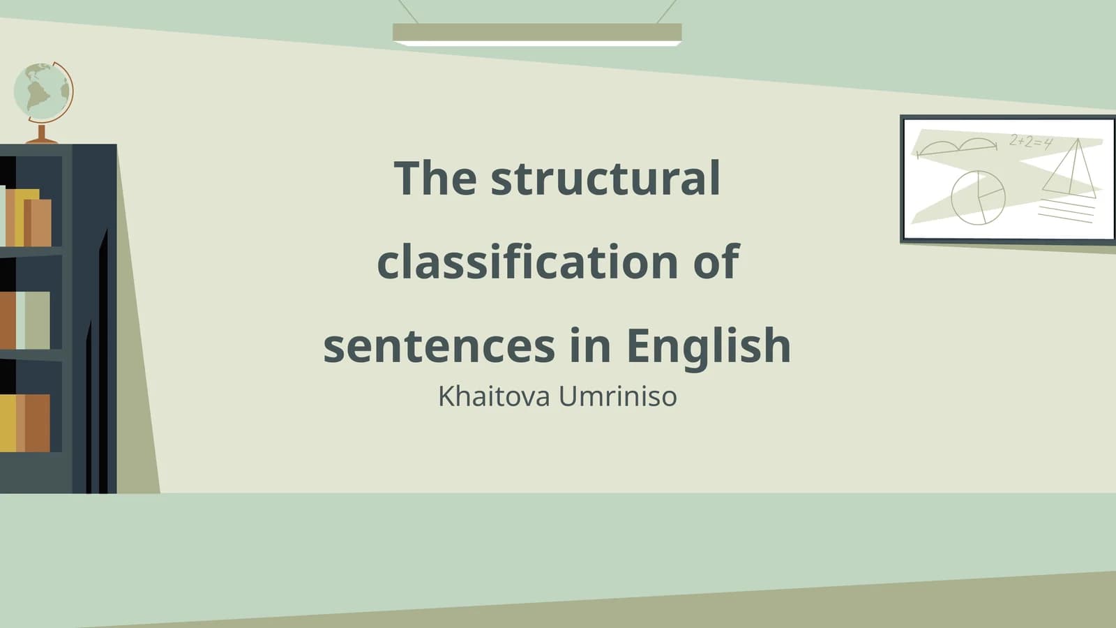 The structural classification of sentences in English