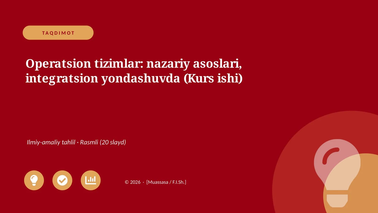 Operatsion tizimlar: nazariy asoslari, integratsion yondashuvda