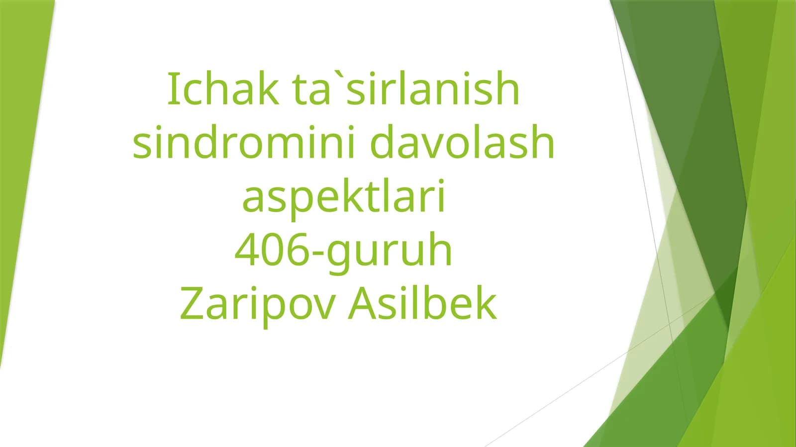 Ichakda`sirlanishsindrominidavolashaspektlari