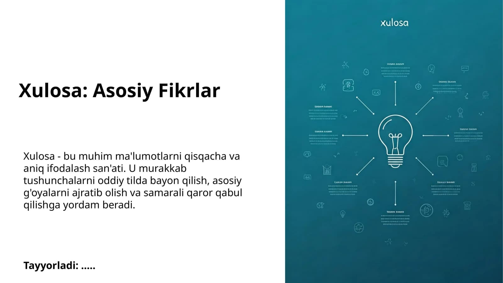 Asosiy Fikrlar