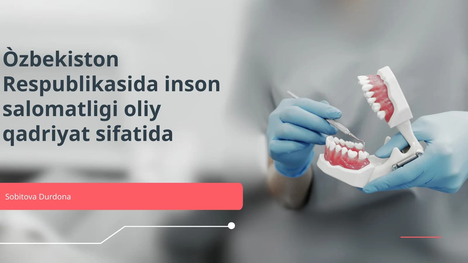 Òzbekiston Respublikasida inson salomatligi oliy qadriyat sifatida