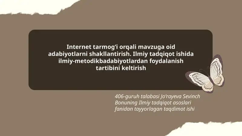 Ilmiy Tadqiqot Asoslari