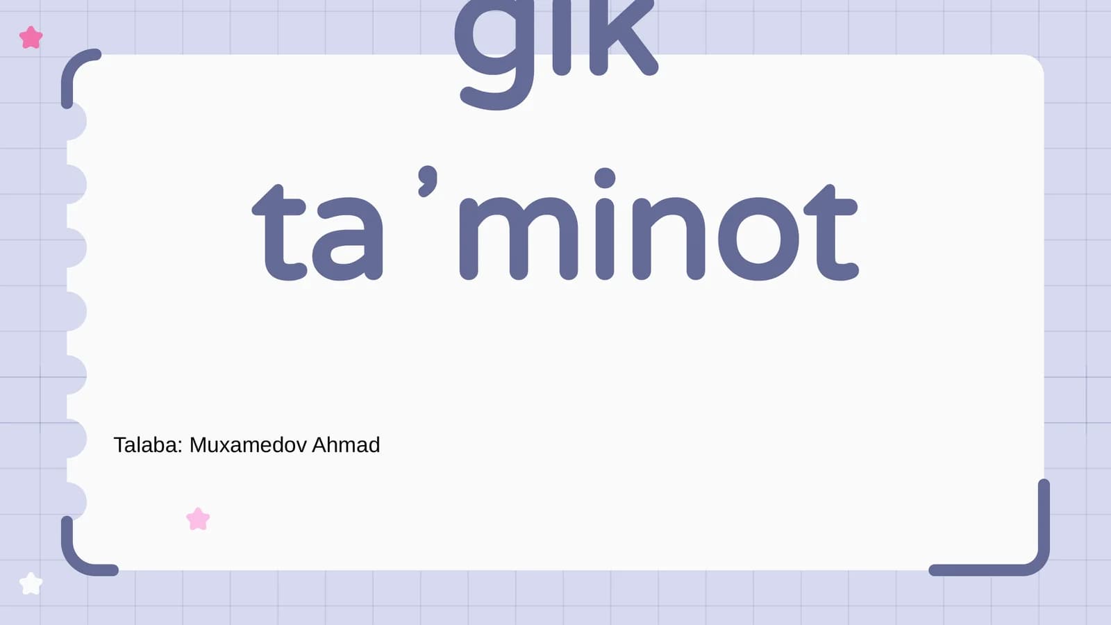 Metrologiya va metrologik taʼminot