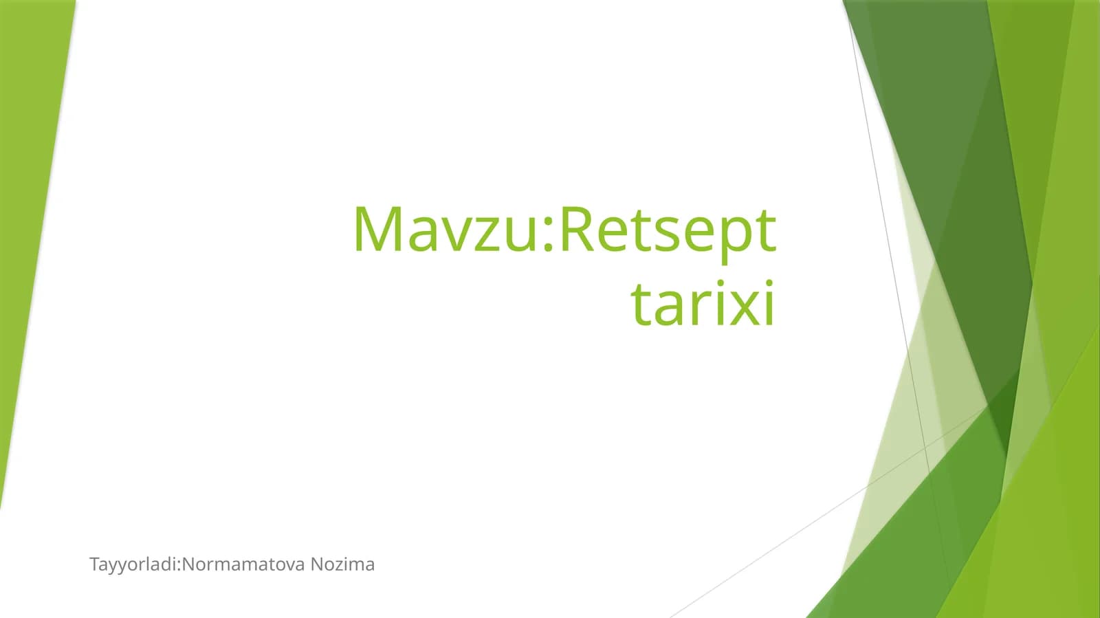 Retsept tarixi