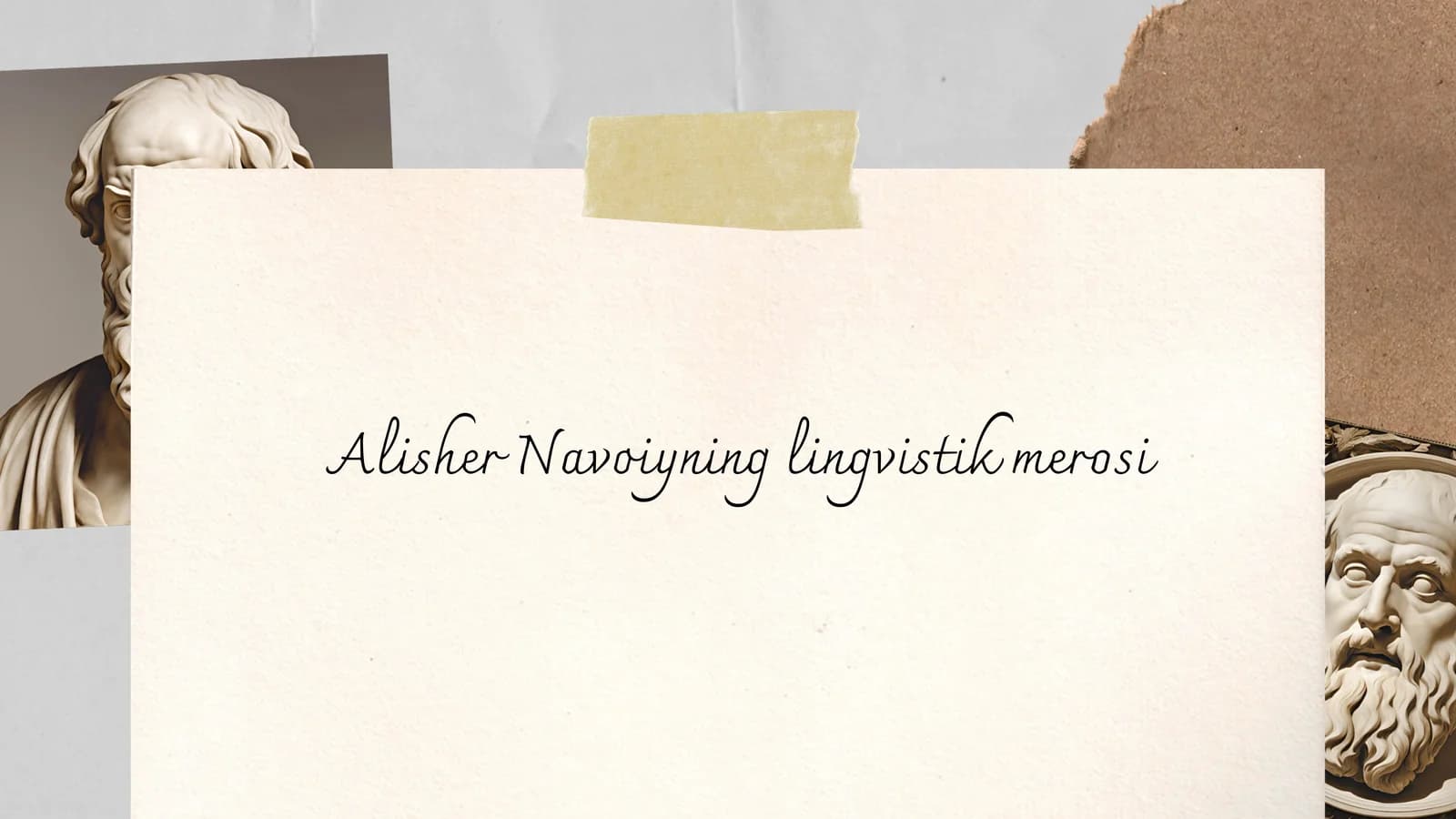 Alisher Navoiyning lingvistik merosi