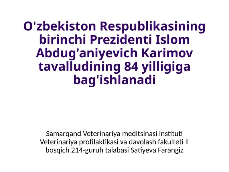 Samarqand Veterinariya meditsinasi instituti