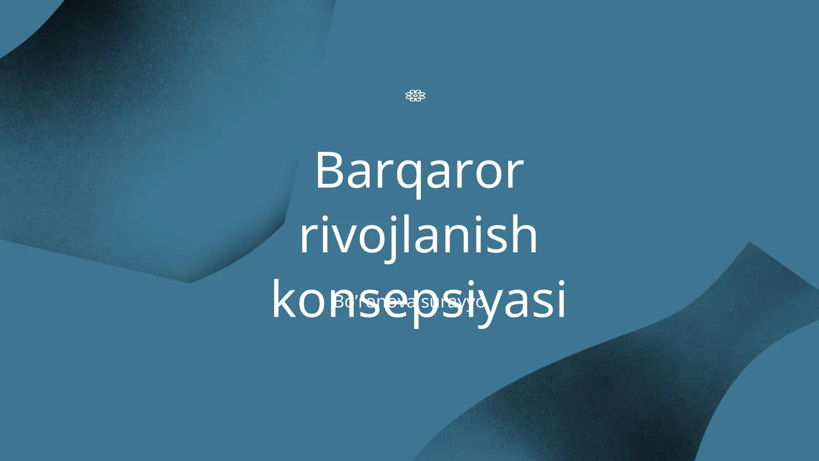Barqaror rivojlanish konsepsiyasi