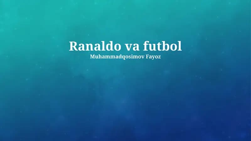 Ranaldo va futbol
