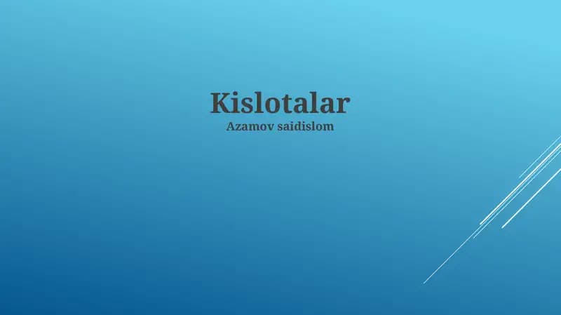 Kislotalar