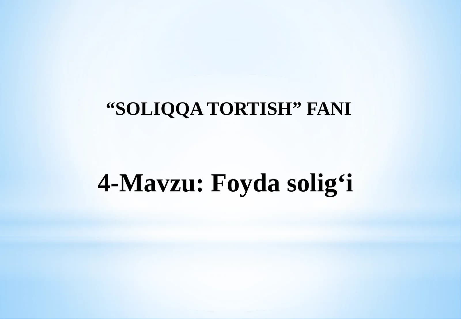 Foydasolig‘i