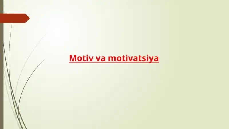 Motivvamotivatsiya