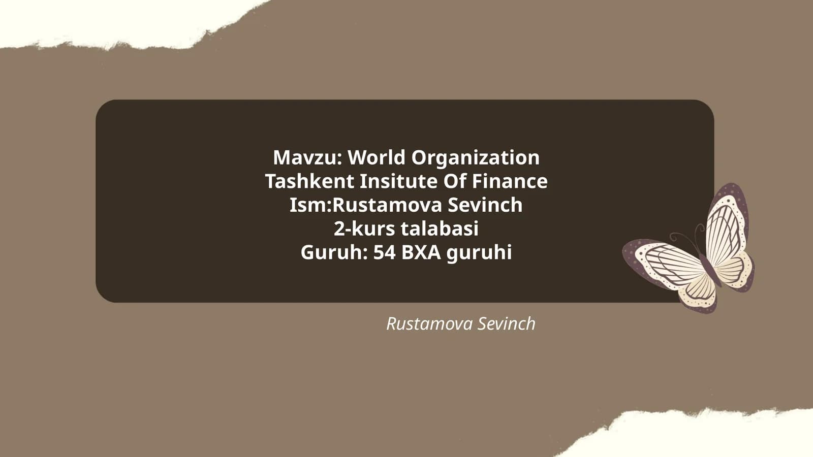 World Organization