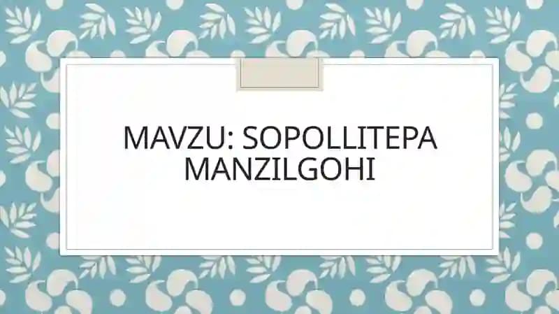 Sopollitepa manzilgohi
