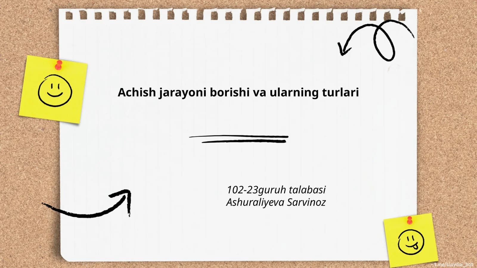 Achish jarayoni borishi va ularning turlari
