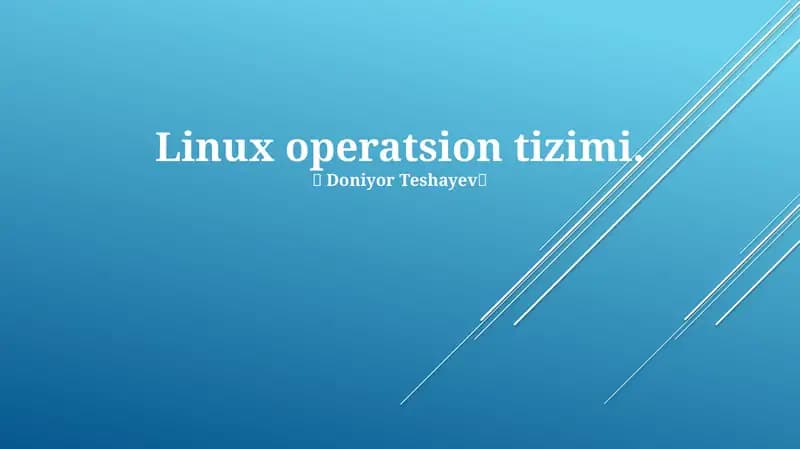 Linux operatsion tizimi