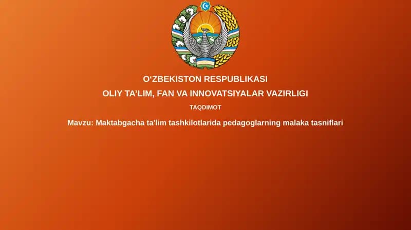 Pedagoglarning malaka tasniflari