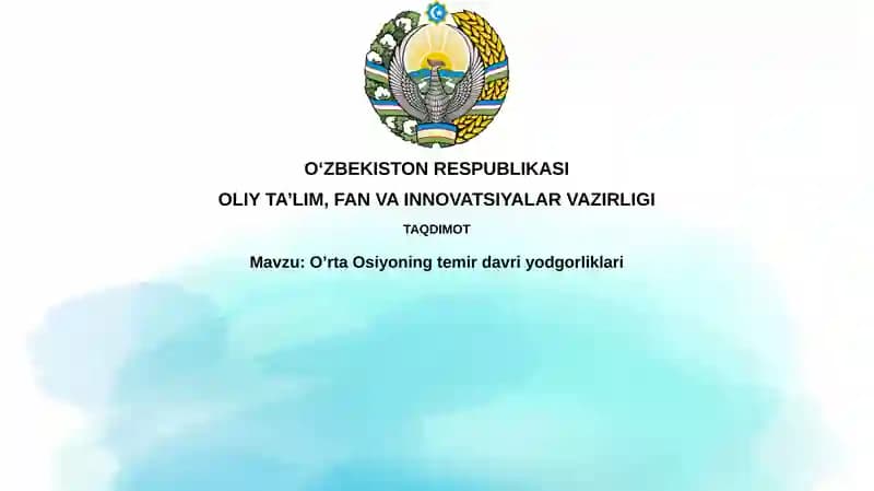 Oʼrta Osiyoning temir davri yodgorliklari