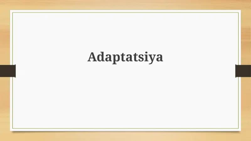 Adaptatsiya