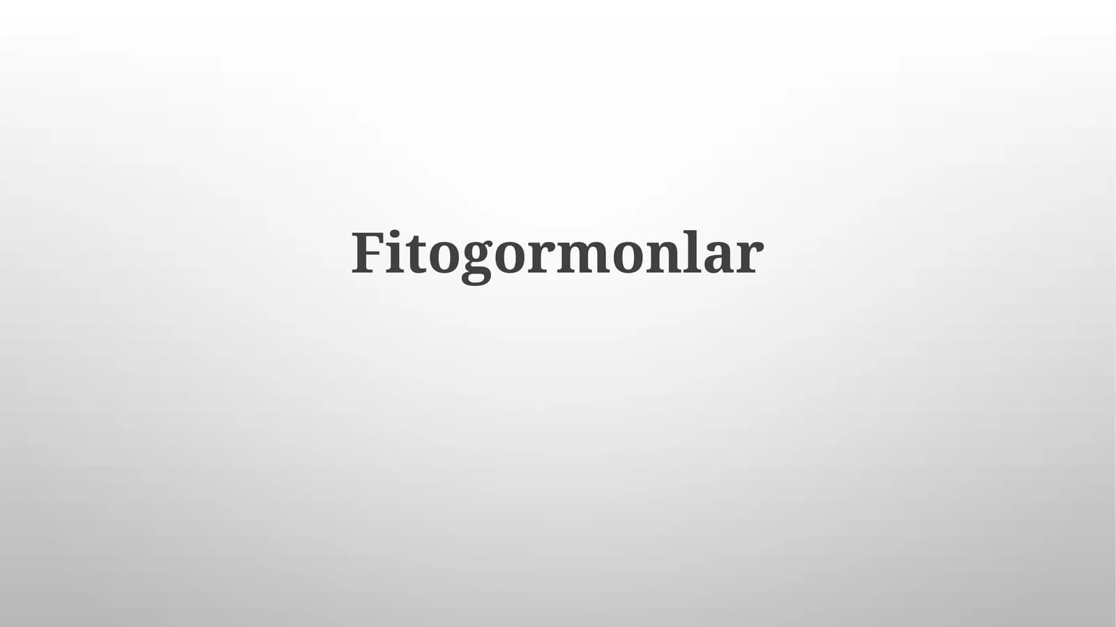 Fitogormonlar