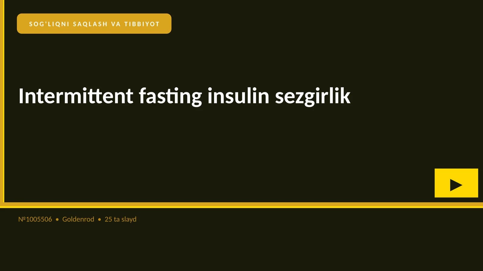 Intermittent fasting insulin sezgirlik