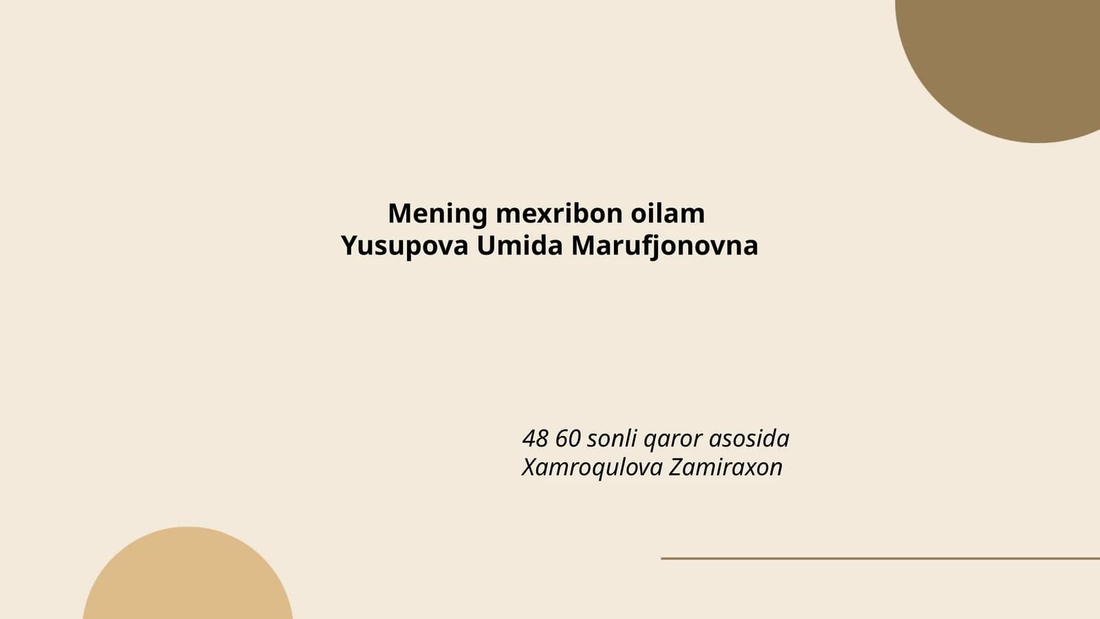 Mening Mexribon Oilam