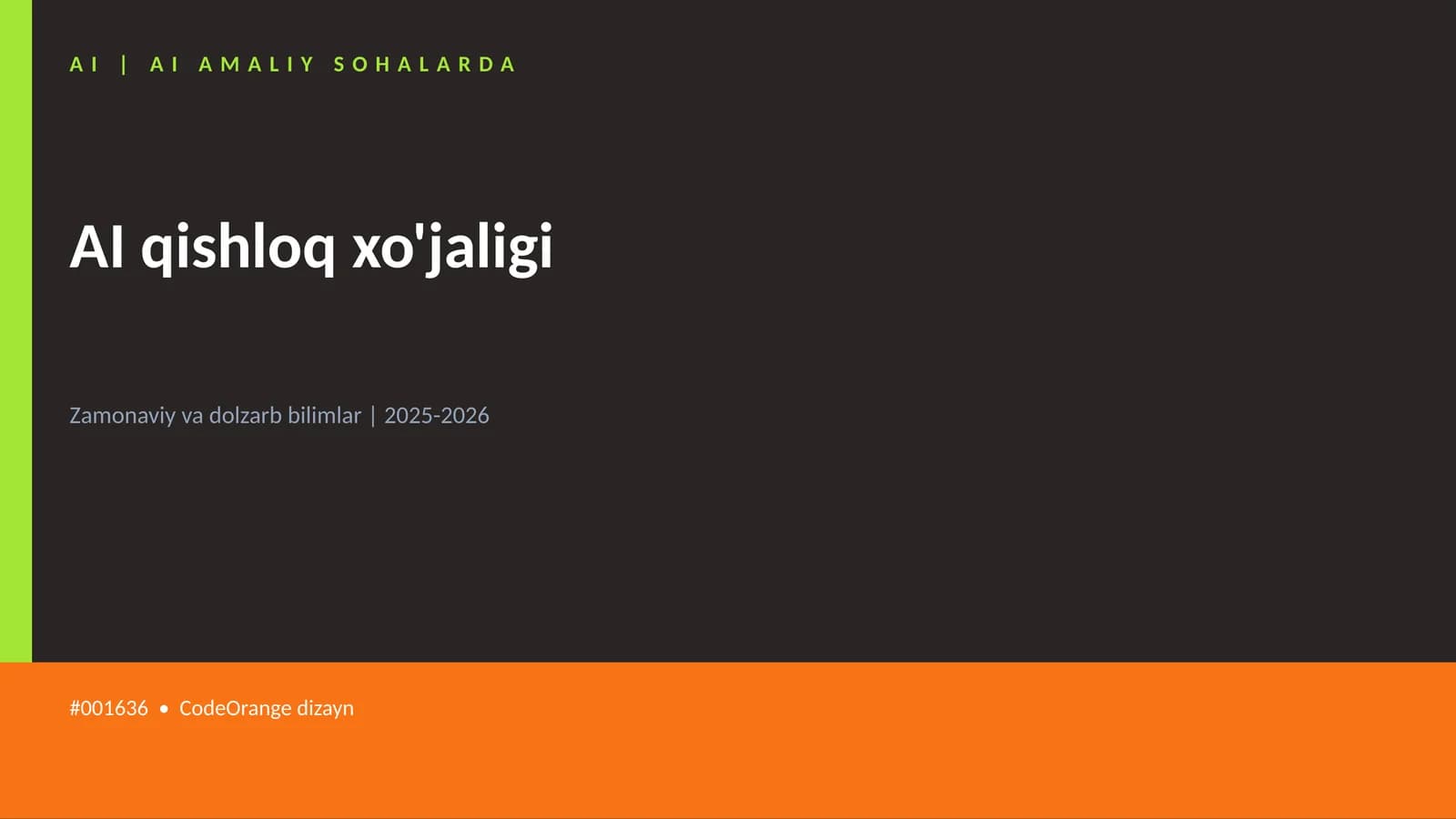 AI qishloq xo'jaligi