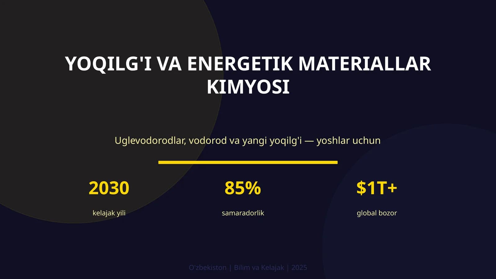 Yoqilg'I Va Energetik Materiallar Kimyosi