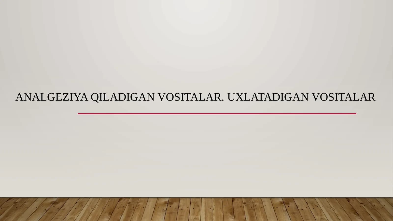 Analgeziyaqiladigan vositalar